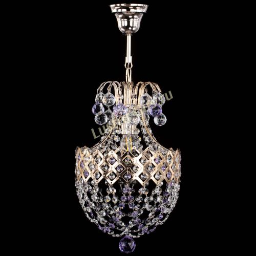Люстра Корона №6 фиолетовая в Химках Гусь Хрустальный