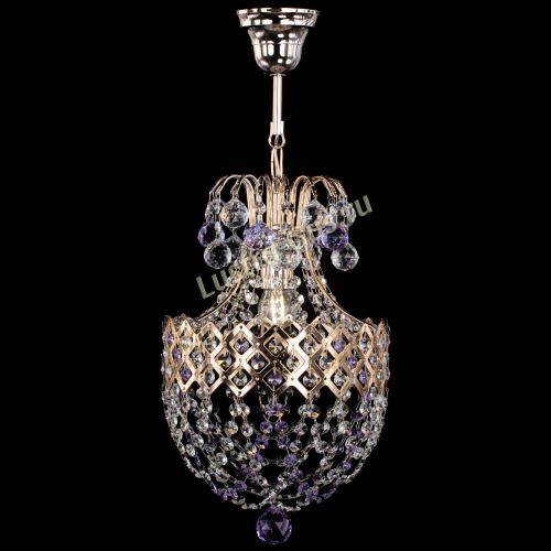 Люстра Корона №6 фиолетовая в Химках Гусь Хрустальный