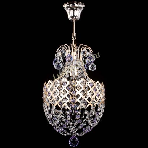 Люстра Корона №6 фиолетовая в Химках Гусь Хрустальный