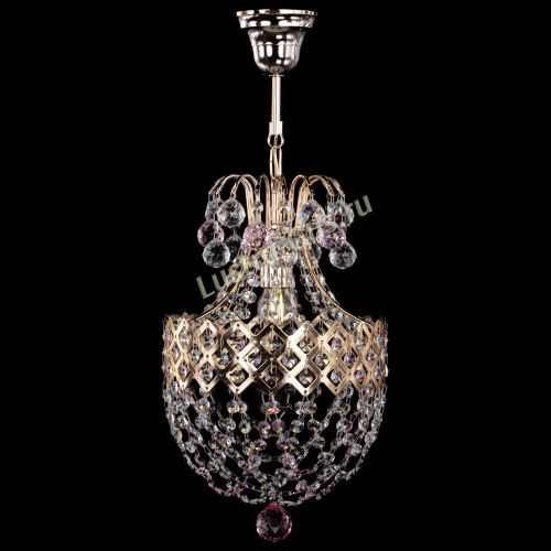 Люстра Корона №6 розовая в Химках Гусь Хрустальный