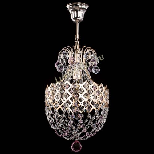 Люстра Корона №6 розовая в Химках Гусь Хрустальный