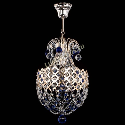 Люстра Корона №6 синяя в Химках Гусь Хрустальный