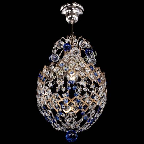 Люстра Корона №6 синяя в Химках Гусь Хрустальный