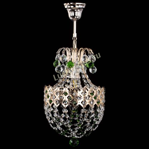 Люстра Корона №6 зеленая в Химках Гусь Хрустальный