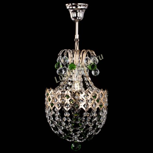 Люстра Корона №6 зеленая в Химках Гусь Хрустальный