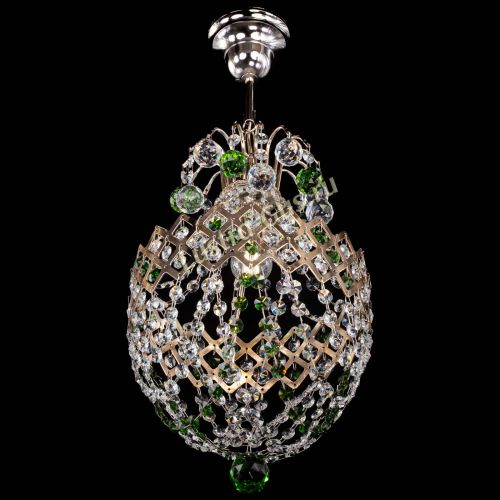 Люстра Корона №6 зеленая в Химках Гусь Хрустальный