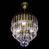 Люстра Лора №3 под бронзу фиолетовая в Химках