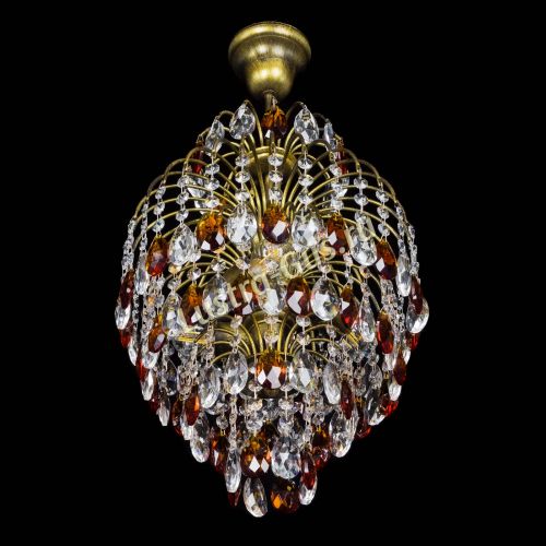 Люстра Лора №3 журавлик Чайная под бронзу в Химках Гусь Хрустальный