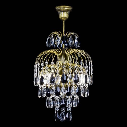 Люстра Лора №3 журавлик Черная под бронзу в Химках Гусь Хрустальный