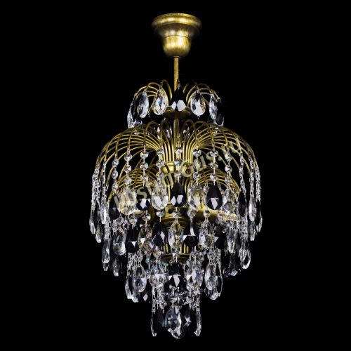 Люстра Лора №3 журавлик Черная под бронзу в Химках Гусь Хрустальный