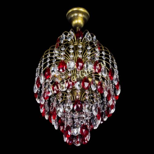 Люстра Лора №3 журавлик Красная под бронзу в Химках Гусь Хрустальный