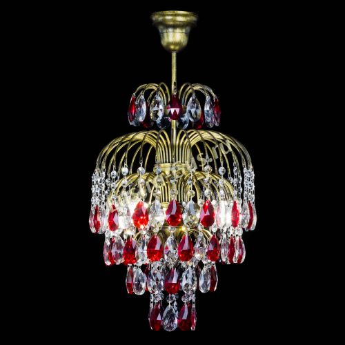 Люстра Лора №3 журавлик Красная под бронзу в Химках Гусь Хрустальный