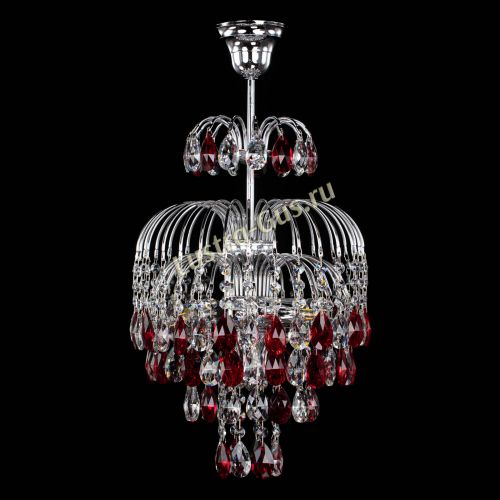 Люстра Лора №3 журавлик красная в Химках Гусь Хрустальный