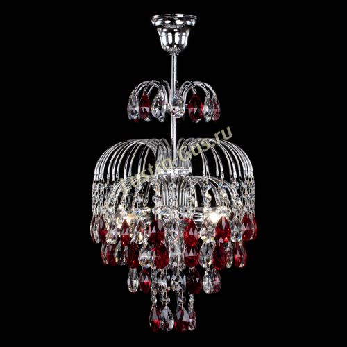 Люстра Лора №3 журавлик красная в Химках Гусь Хрустальный