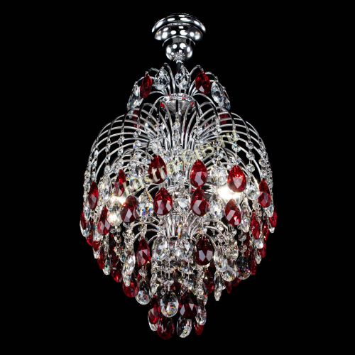 Люстра Лора №3 журавлик красная в Химках Гусь Хрустальный