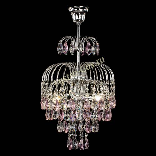 Люстра Лора №3 журавлик розовая в Химках Гусь Хрустальный