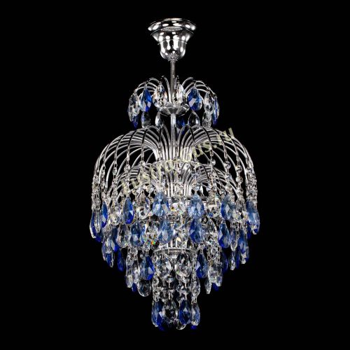 Люстра Лора №3 журавлик синяя в Химках Гусь Хрустальный