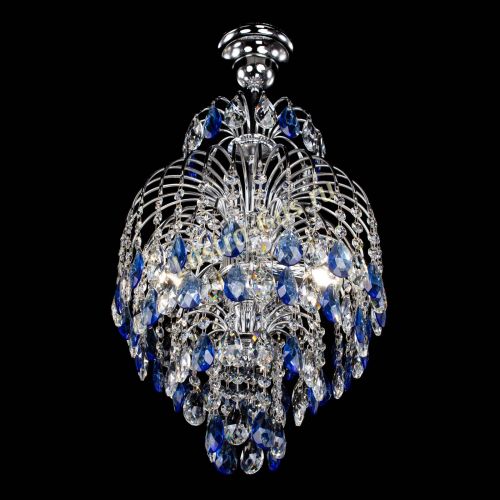 Люстра Лора №3 журавлик синяя в Химках Гусь Хрустальный