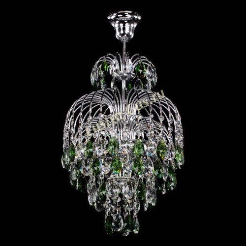 Люстра Лора №3 журавлик зеленая в Химках Гусь Хрустальный