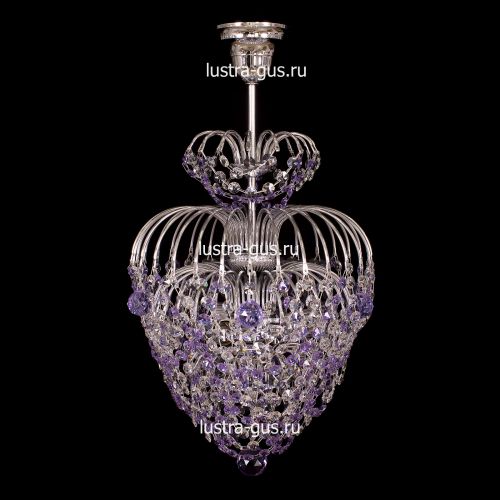 Люстра Лора оптикон сиреневая в Химках Гусь Хрустальный