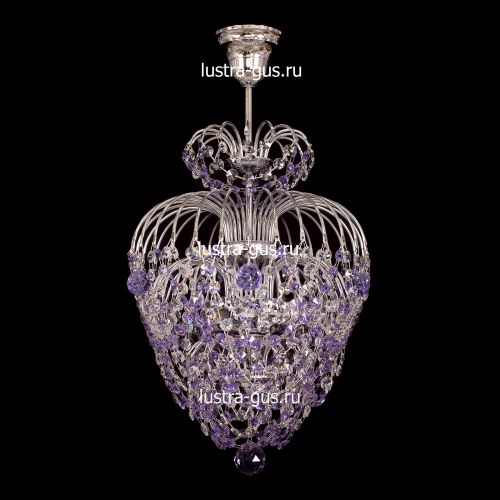 Люстра Лора оптикон сиреневая в Химках Гусь Хрустальный