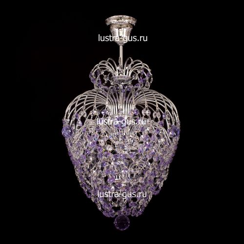 Люстра Лора оптикон сиреневая в Химках Гусь Хрустальный