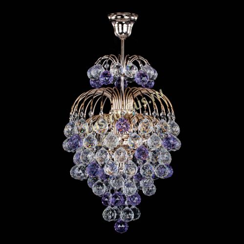 Люстра Лора Шар 40 фиолетовая в Химках Гусь Хрустальный
