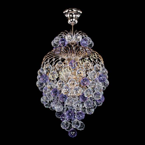 Люстра Лора Шар 40 фиолетовая в Химках Гусь Хрустальный