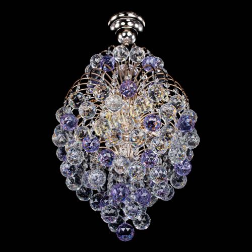 Люстра Лора Шар 40 фиолетовая в Химках Гусь Хрустальный