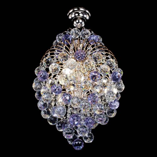 Люстра Лора Шар 40 фиолетовая в Химках Гусь Хрустальный