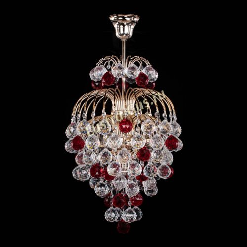 Люстра Лора Шар 40 красная в Химках Гусь Хрустальный