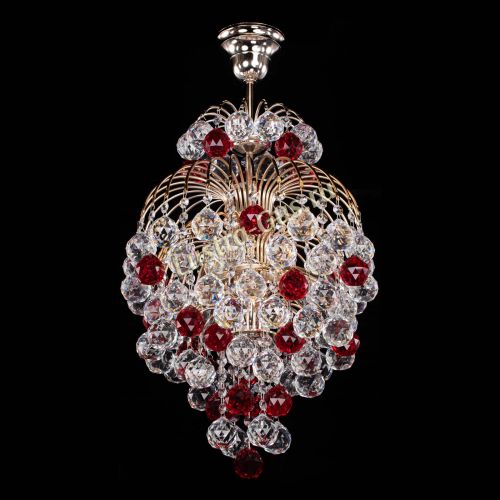 Люстра Лора Шар 40 красная в Химках Гусь Хрустальный