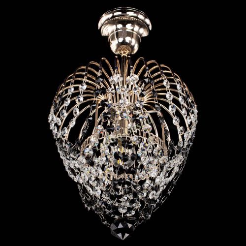 Люстра Малинка обтикон черная в Химках Гусь Хрустальный