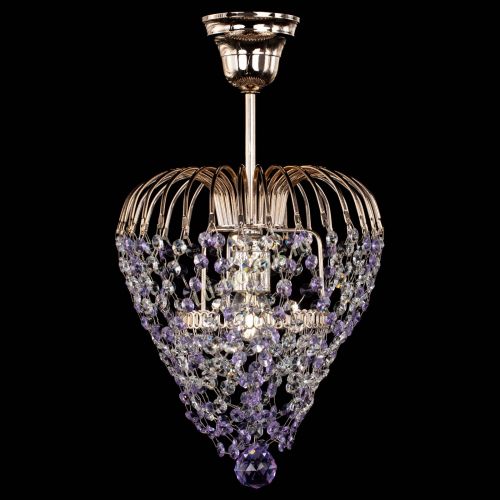 Люстра Малинка обтикон фиолетовая в Химках Гусь Хрустальный