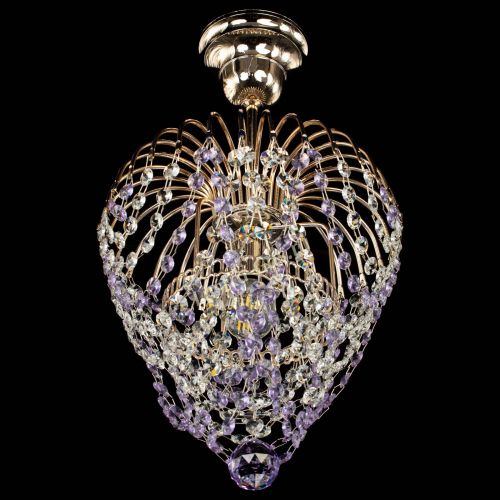 Люстра Малинка обтикон фиолетовая в Химках Гусь Хрустальный