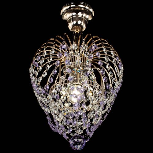 Люстра Малинка обтикон фиолетовая в Химках Гусь Хрустальный