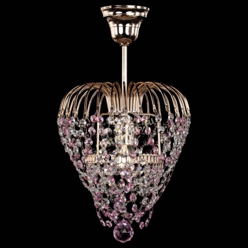 Люстра Малинка обтикон розовая в Химках Гусь Хрустальный