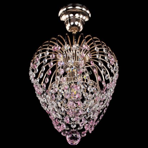 Люстра Малинка обтикон розовая в Химках Гусь Хрустальный