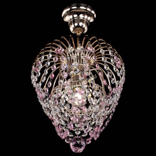 Люстра Малинка обтикон розовая в Химках Гусь Хрустальный
