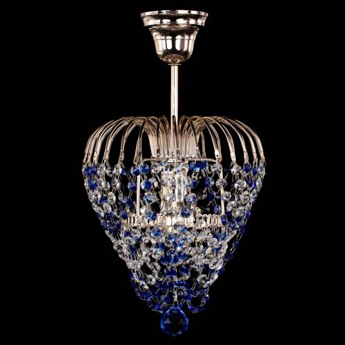 Люстра Малинка обтикон синяя в Химках Гусь Хрустальный