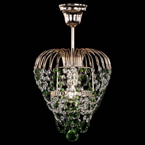 Люстра Малинка обтикон зеленая в Химках Гусь Хрустальный