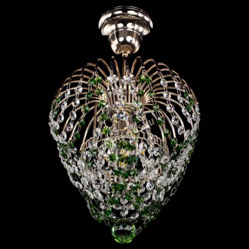 Люстра Малинка обтикон зеленая в Химках Гусь Хрустальный