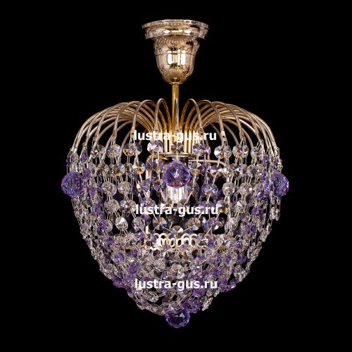 Люстра Малинка шар фиолетовая в Химках Гусь Хрустальный