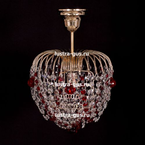 Люстра Малинка шар красная в Химках Гусь Хрустальный