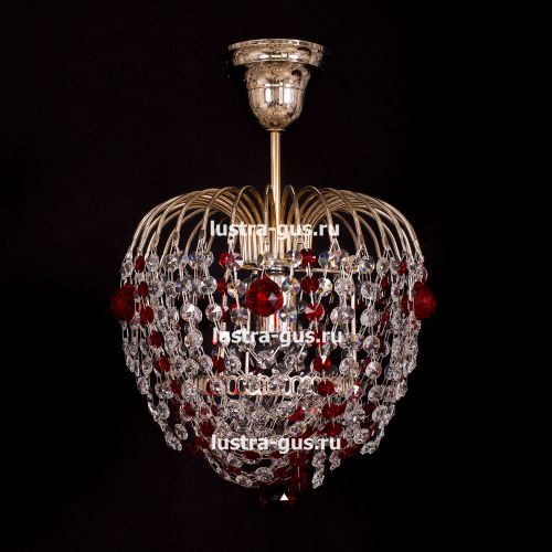 Люстра Малинка шар красная в Химках Гусь Хрустальный