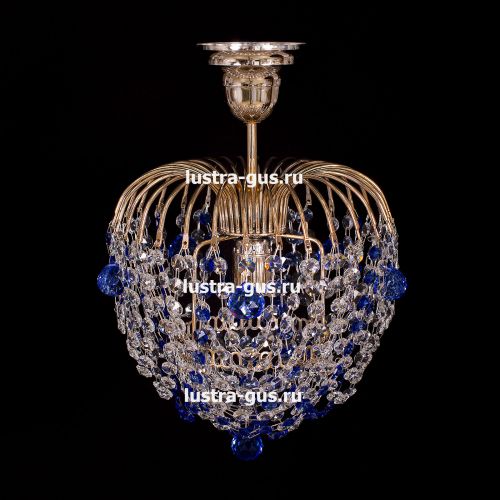 Люстра Малинка шар синяя в Химках Гусь Хрустальный