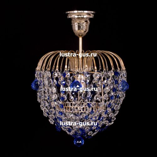 Люстра Малинка шар синяя в Химках Гусь Хрустальный