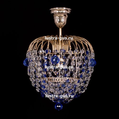 Люстра Малинка шар синяя в Химках Гусь Хрустальный