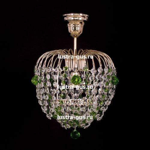 Люстра Малинка шар зеленая в Химках Гусь Хрустальный