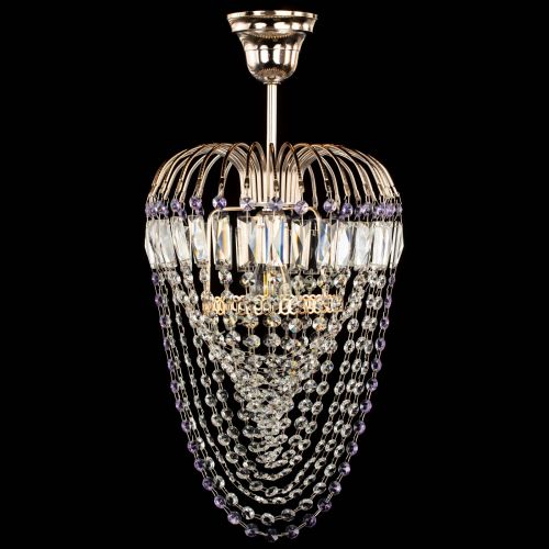 Люстра Малинка Водоворот фиолетовая в Химках Гусь Хрустальный